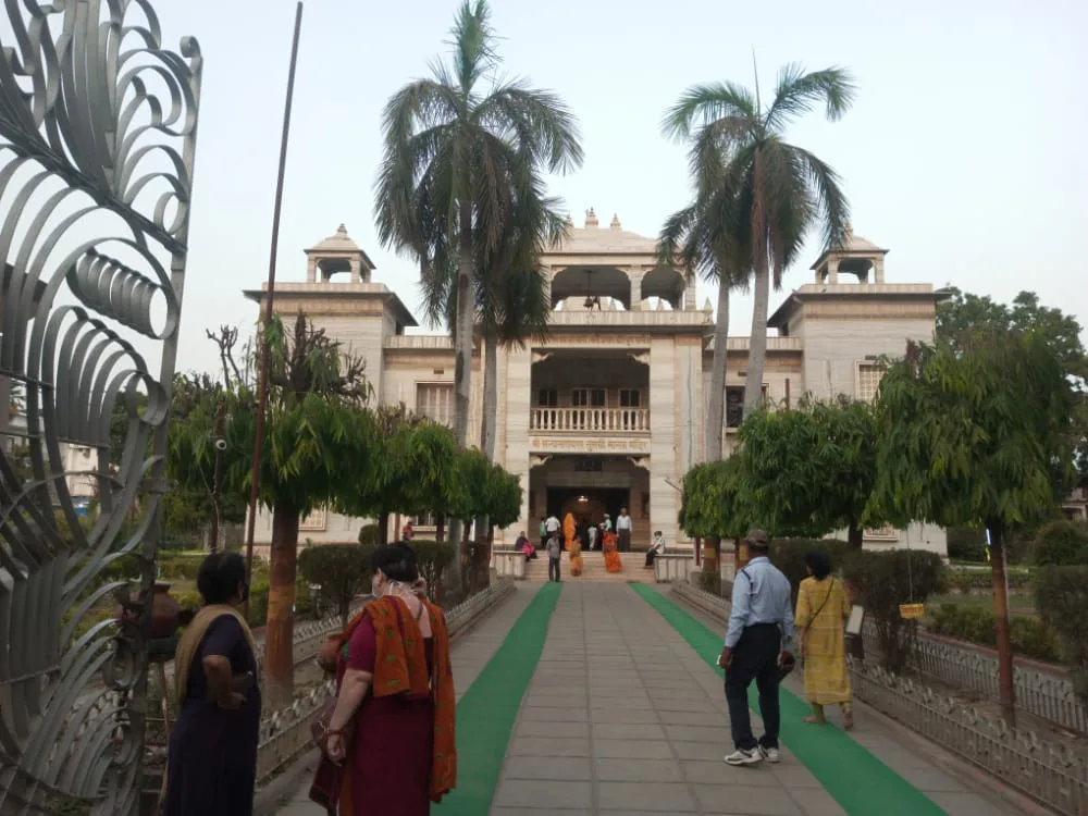 Tulsi Manas Mandir — white marble temple where Tulsidas wrote the Ramcharitmanas, Varanasi