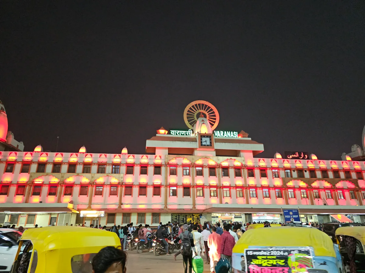 Varanasi Junction railway station — the arrival point for trains from Lucknow and across Uttar Pradesh